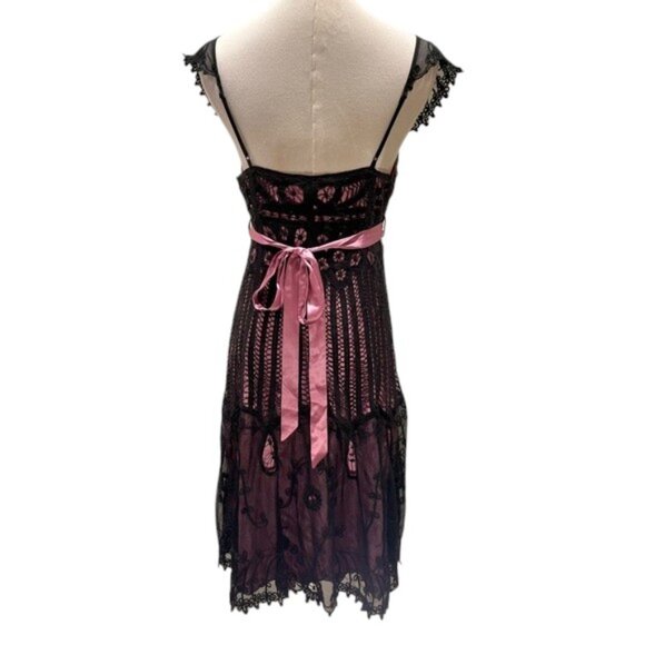 Betsey Johnson Y2K VINTAGE Black and Pink Lace Dress NWT - Picture 6 of 10